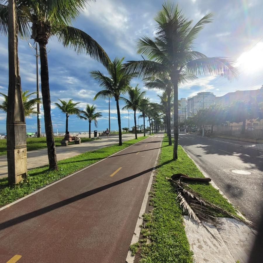 Kitnet Frente Pro Mar Em Vila Caicara, Portaria 24 Hs E Wifi Praia Grande  Exterior foto
