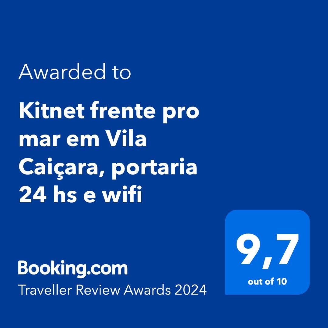 Kitnet Frente Pro Mar Em Vila Caicara, Portaria 24 Hs E Wifi Praia Grande  Exterior foto